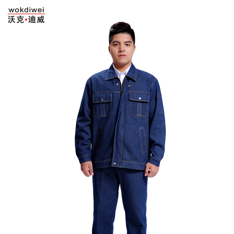 廠(chǎng)家直銷(xiāo)牛仔工作服定制批發(fā)621-1