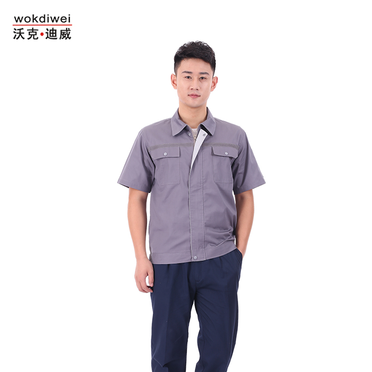 現貨全棉夏季工作服批發(fā)廠(chǎng)家0532